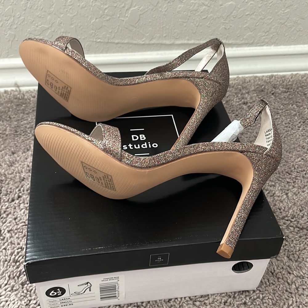 Nwt Db Studio High Heels Multicolor Sparkle Size … - image 4